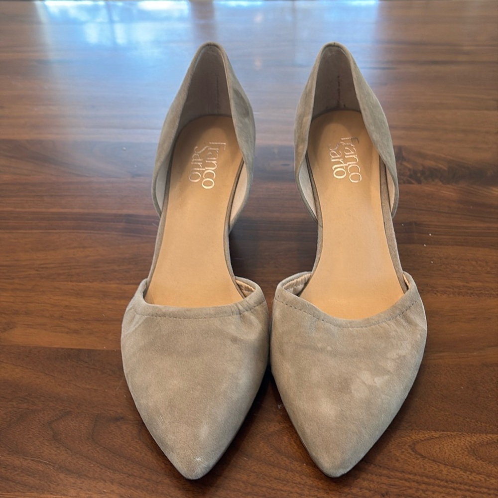 Franco Sarto wedge - grey - suede - size US 8.5